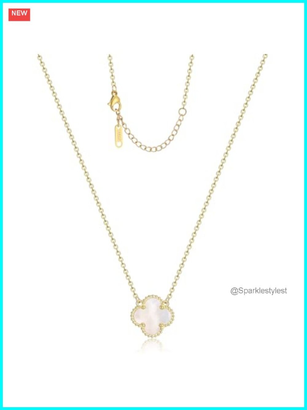18K Gold Plated Four Leaf Clover Pendant Necklace Lucky Minimalist Jewelry Gift